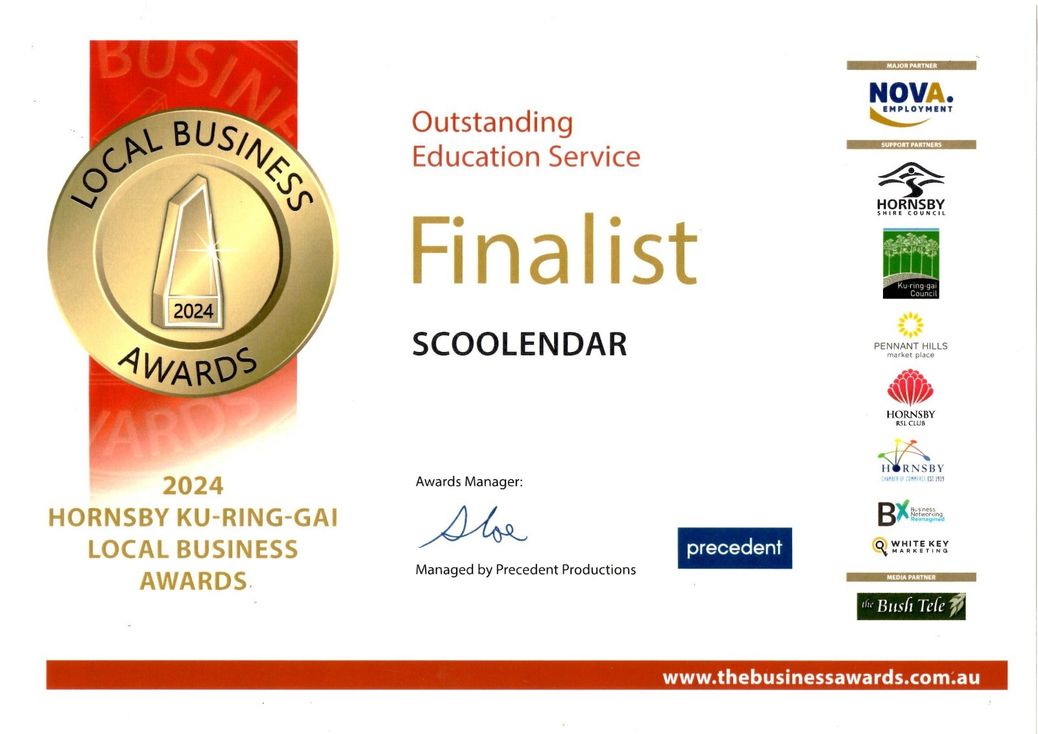 Hornsby Ku-Ring-Gai Local Business Awards 2024 Finalist